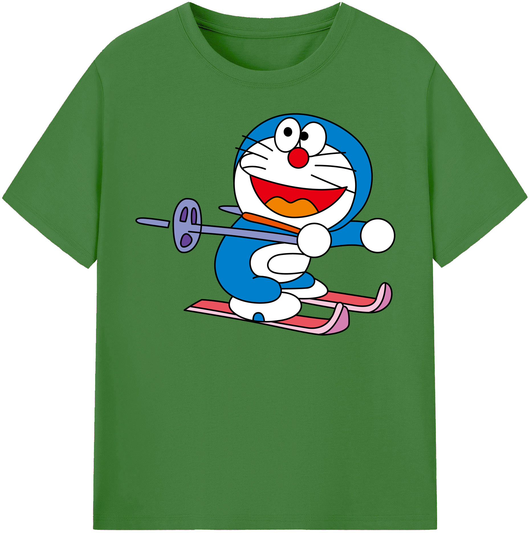 （画像用） ドラえもん Doraemon レディースカジュアルプリントTシャツ（綿100％）
